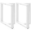 vidaXL Patas para mesa de comedor en forma de T (2 unidades), color blanco, 70 x 35 x (72-73) cm, acero