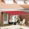 vidaXL Toldo Retr&aacute;ctil Rojo 400 x 350 cm Tela y Aluminio