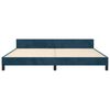 vidaXL Estructura cama sin colch&oacute;n terciopelo azul oscuro 200x200 cm