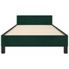 vidaXL Estructura de cama sin colch&oacute;n terciopelo verde oscuro 80x200cm
