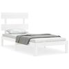 vidaXL Estructura de cama sin colch&oacute;n madera de pino blanca 90x200 cm