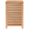 vidaXL Cesto para la ropa madera maciza de nogal 45x45x65 cm