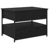 vidaXL Mesa de Caf&eacute; Roble Negro 70 x 50 x 54.5 cm Madera de ingenier&iacute;a