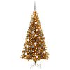 vidaXL &Aacute;rbol de Navidad con 300 LED con soporte Dorado 180 cm PET