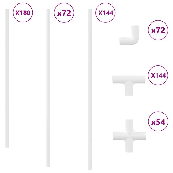 vidaXL Tubo de PVC 29 pcs Mterialpp y PE