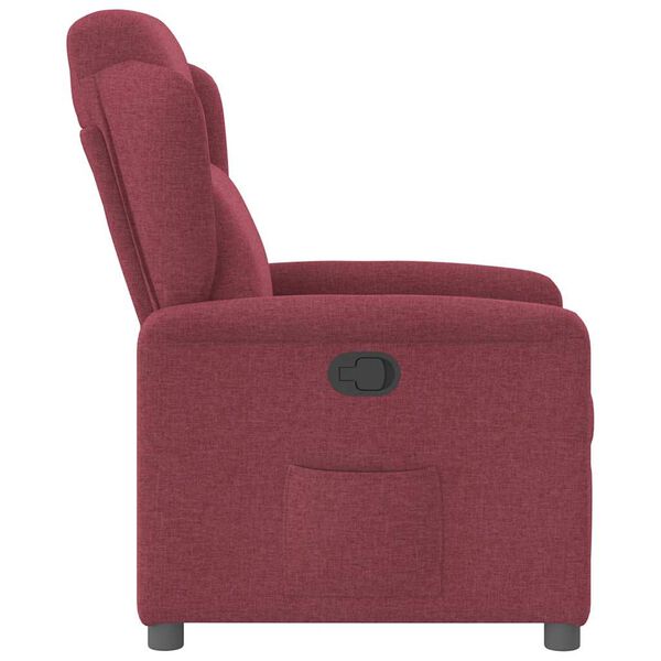 vidaXL Sill&oacute;n reclinable de tela rojo tinto