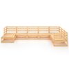 vidaXL Juego de muebles de jard&iacute;n 8 piezas madera maciza de pino