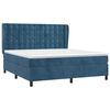 vidaXL Cama box spring con colch&oacute;n terciopelo azul oscuro 160x200 cm