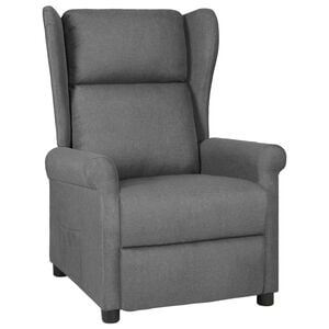 vidaXL Sill&oacute;n reclinable de tela gris claro
