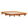 vidaXL Estructura de cama sin colch&oacute;n madera maciza marr&oacute;n 120x190 cm