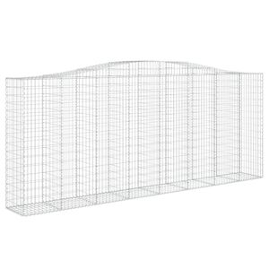 vidaXL Cesta gaviones forma arco hierro galvanizado 400x50x160/180 cm