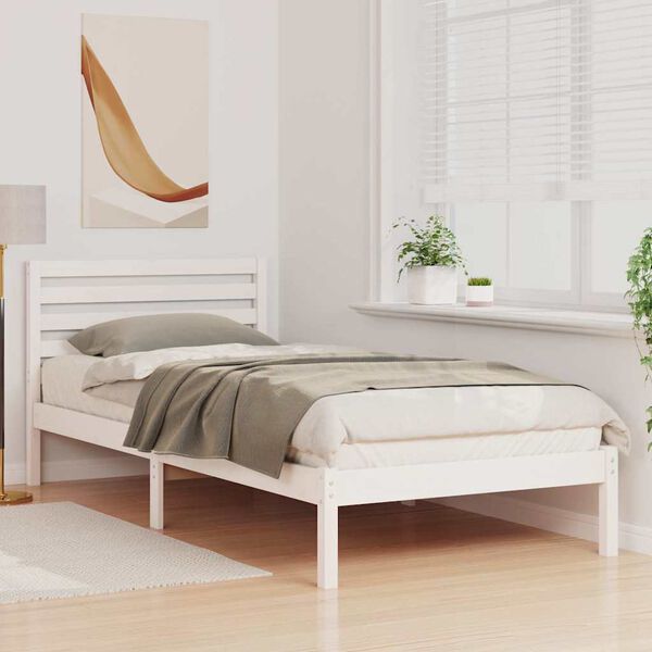 vidaXL Estructura de cama 90 x 210 cm Madera de pino macizo