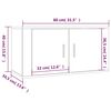 vidaXL Muebles para TV de pared 2 uds roble marr&oacute;n 80x34,5x40 cm