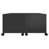 vidaXL Mesa de centro madera contrachapada negro brillante 75x75x38 cm
