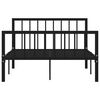 vidaXL Estructura de cama sin colchón metal negro 120x200 cm