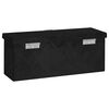 vidaXL Caja de almacenaje de aluminio negro 50x15x20,5 cm