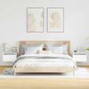 vidaXL Mesitas de noche de pared con luces LED 2 unidades blanco
