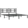 vidaXL Estructura cama sin colchón con cabecero metal negro 183x213 cm