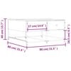 vidaXL Mesa de centro madera de ingeniería roble Sonoma 80x80x40 cm