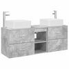 vidaXL Juego de Muebles de Ba&ntilde;o 3 uds. Gris Hormig&oacute;n 49,5 x 41 x 63 cm