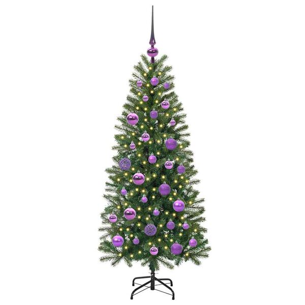 vidaXL Árbol de Navidad artificial con 150 LED Verde 120 cm PE y PVC