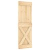 vidaXL Puerta Corredera NARVIK Natural y negro 70 x 210 cm (213,5 cm)