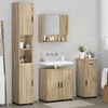 vidaXL Juego de muebles de ba&ntilde;o con caj&oacute;n 4 pcs Roble Sonoma