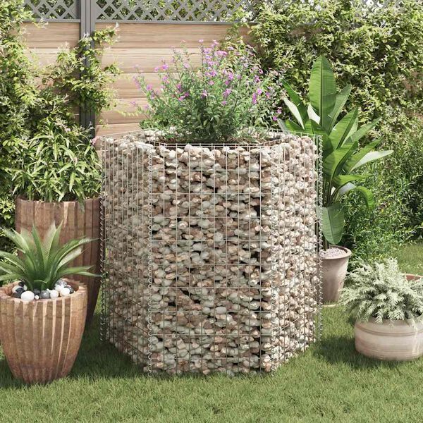 vidaXL Arriate hexagonal de gaviones 100x90x100 cm