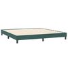 vidaXL Cama box spring con colch&oacute;n y LED terciopelo verde oscuro 180x220 cm