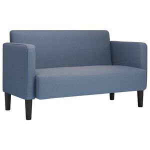 vidaXL Sof&aacute; Loveseat azul 109 cm tejido de pana