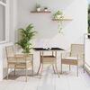 vidaXL Conjunto de Comedor de Jardín 3 pcs Beige Poliratán