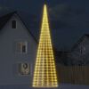 vidaXL &Aacute;rbol de Navidad en asta bandera 3000 LED blanco c&aacute;lido 800 cm