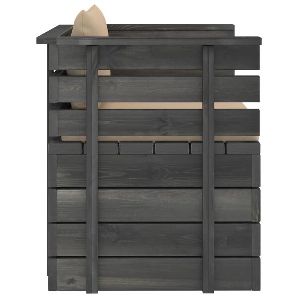 vidaXL Sill&oacute;n de jard&iacute;n con cojines madera de pino