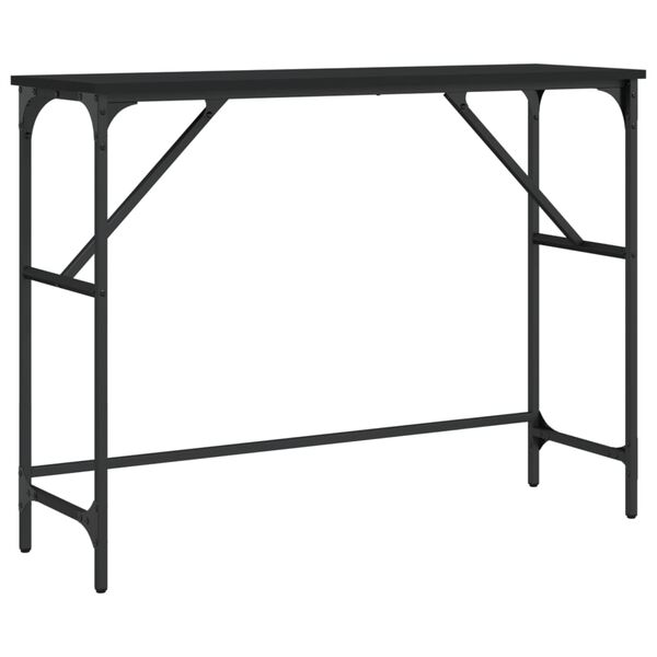 vidaXL Mesa consola madera de ingenier&iacute;a negro 100x32x75 cm