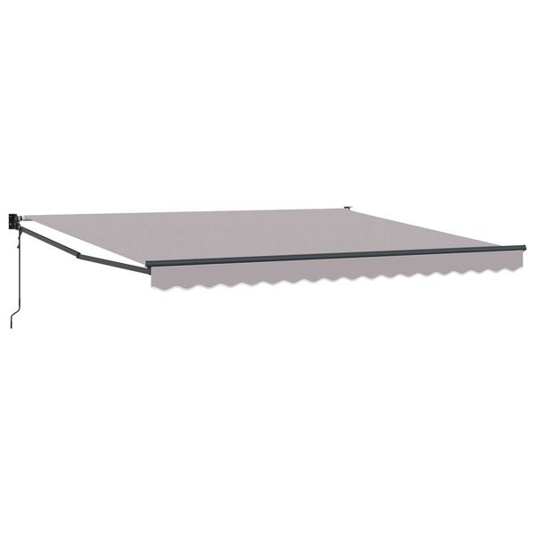 vidaXL Toldo Retráctil Gris claro 400 x 300 cm Poliéster