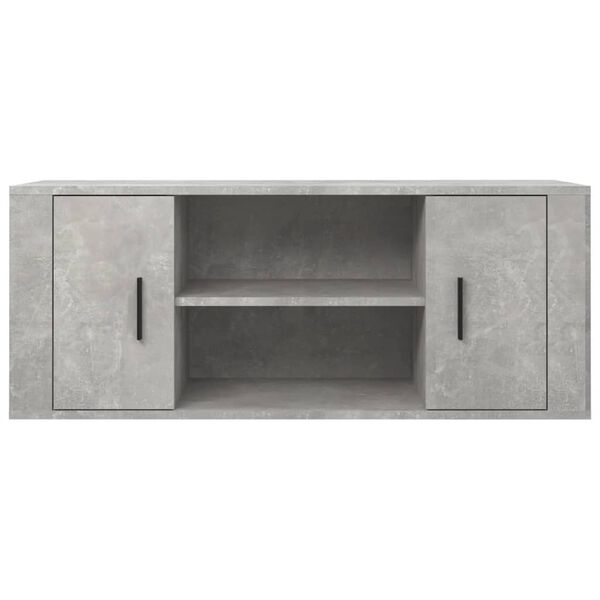 vidaXL Mueble para TV contrachapada gris hormigón 100x35x40 cm