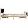vidaXL Estructura de cama Negro 120 x 200 cm Madera de pino macizo