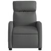 vidaXL Sillón reclinable de masaje de tela gris oscuro