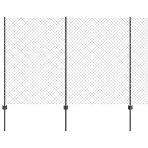 vidaXL Valla con Poste Gris