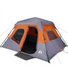 vidaXL Tienda familiar 6 personas impermeable apertura r&aacute;pida gris
