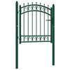 vidaXL Puerta de valla EMMEN con pinchos de acero, 103x97 cm, verde