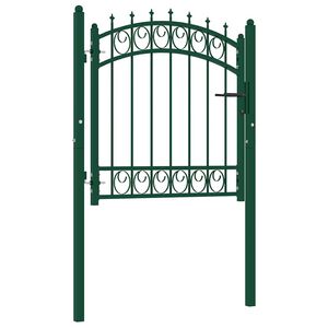 vidaXL Puertas de cerca EMMEN 100 x 100 cm Verde Con cerradura