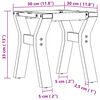 vidaXL Patas de mesa de centro estructura Y acero 30x30x33 cm