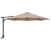 vidaXL Parasol de jardín Manual Taupe y Negro 248 x 248 x 148 cm
