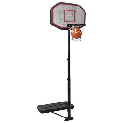 vidaXL Canasta de baloncesto polietileno negro 258-363 cm