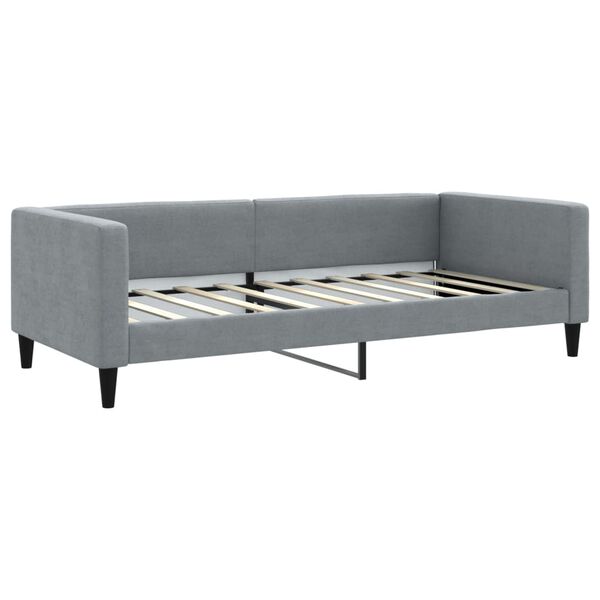 vidaXL Sof&aacute; cama nido con cajones tela gris claro 90x190 cm