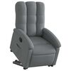 vidaXL Sill&oacute;n el&eacute;ctrico reclinable elevable de tela gris oscuro