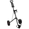vidaXL Carro de golf Negro Hierro Plegable