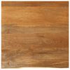 vidaXL Tablero de mesa borde natural madera maciza mango 40x40x3,8 cm
