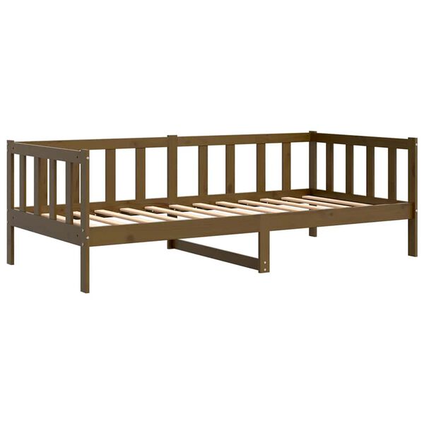vidaXL Sof&aacute; cama sin colch&oacute;n madera maciza pino marr&oacute;n miel 90x200 cm